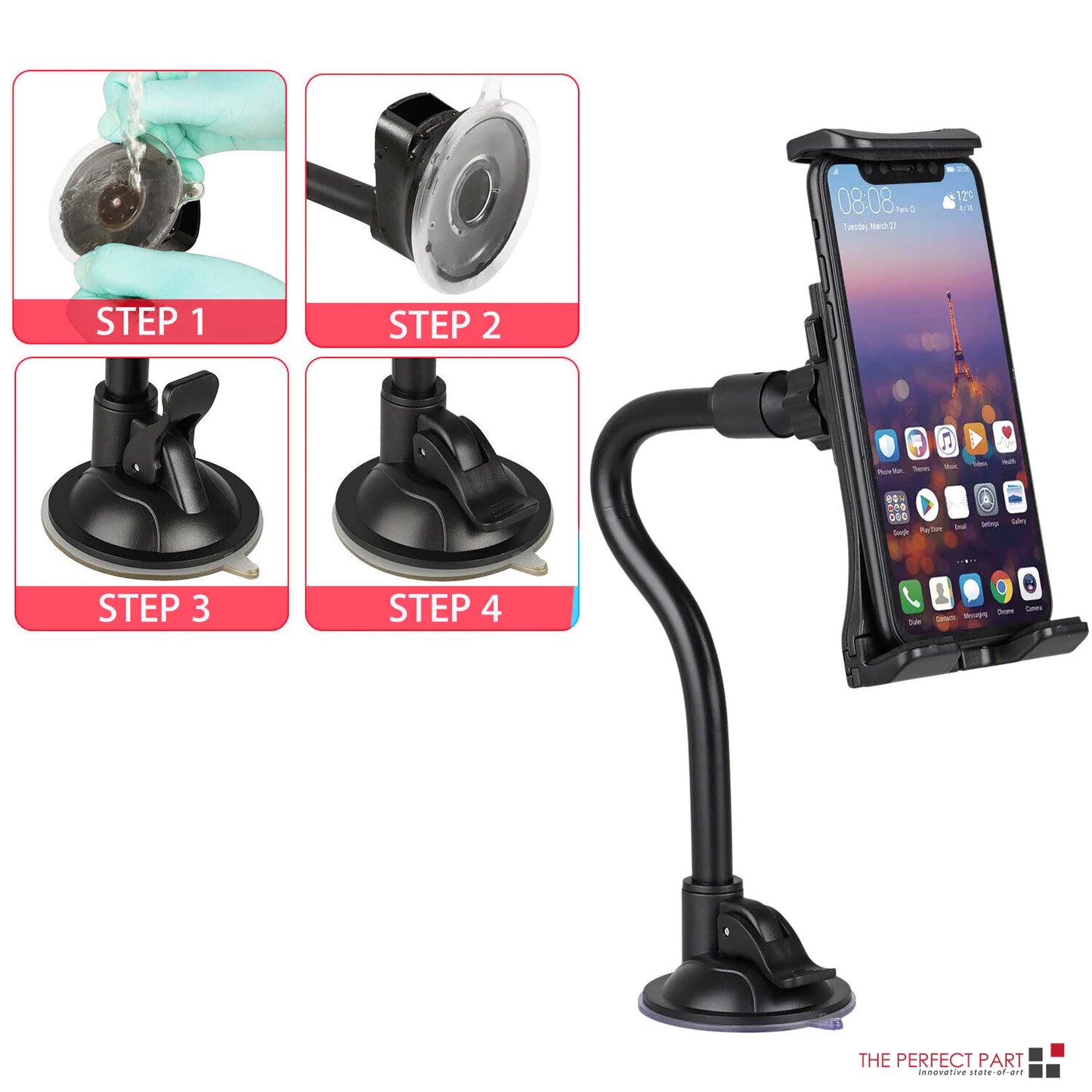 360° Universal Car Windshield Holder Desktop Mount For Cellphone Tablet iPad GPS