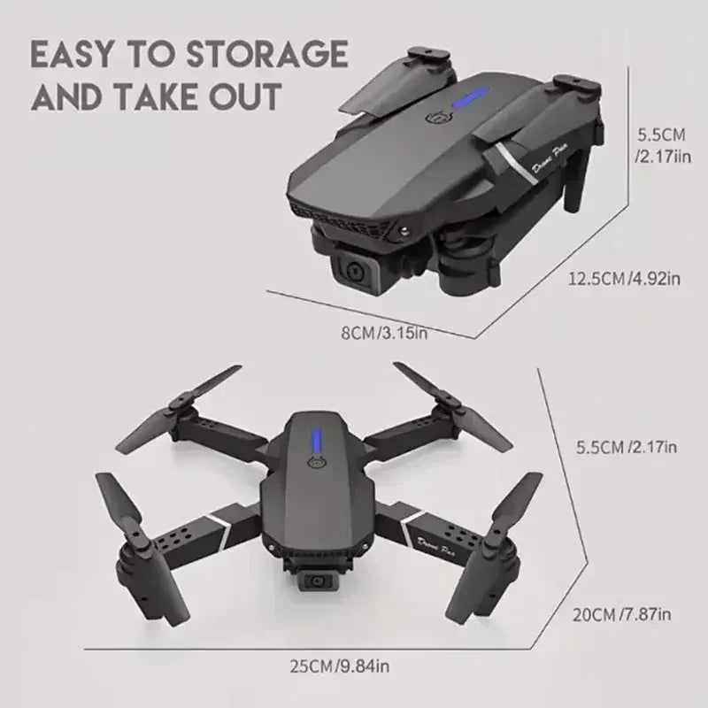 Foldable RC Helicopter With 1080P Wide Angle Dual HD Camera