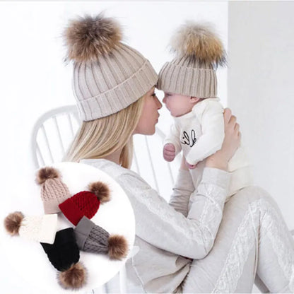 Mother & Baby Knit Hat