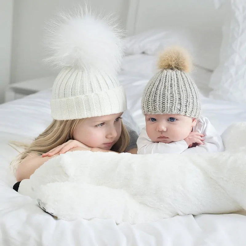 Mother & Baby Knit Hat